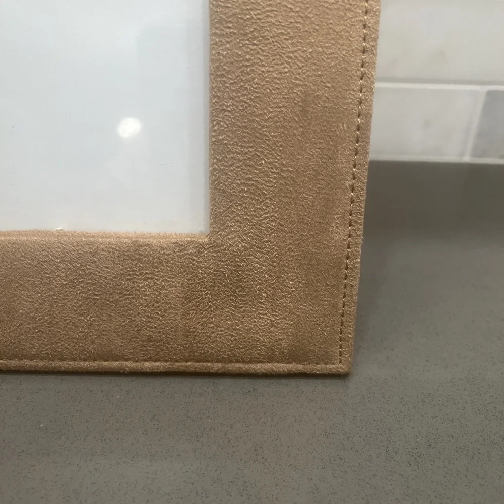 Light Brown Suede Photo Frame With Easel Back 9